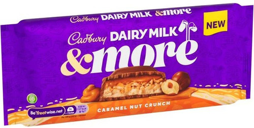 15 x Dairy Milk & More Caramel Nut Crunch Large Bar 200g