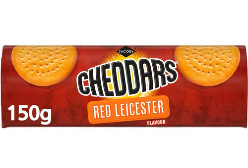 12 x Jacobs Cheddars Red Leicester 150g