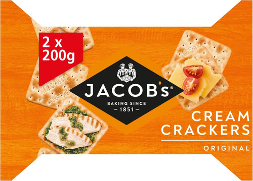 12 x Jacobs Cream Crackers Twin Pack 400g