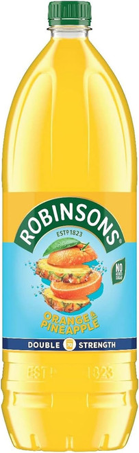 6 x Robinsons Orange & Pineapple Double Concentrate 1.75 Ltr