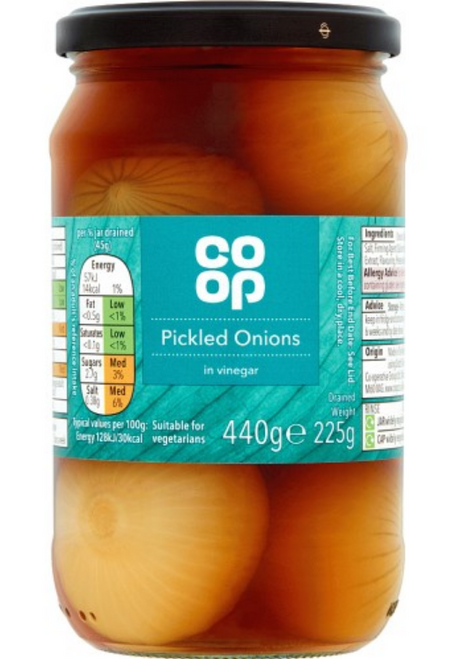6 x Co-Op Pickled Onions 440g