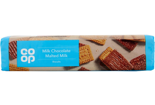 Co-op Milk Chocolate Malted Milk Biscuits 250g  x 30