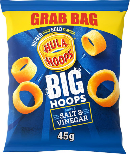 Hula Hoops Salt & Vinegar Large Grab Bag 45g  x 36