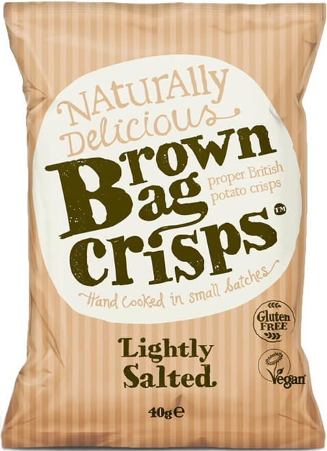 Brown Bag Proper British Crisps Lightly Salted 40g