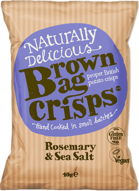 Brown Bag Proper British Crisps Rosemary Salt Crisps 40g