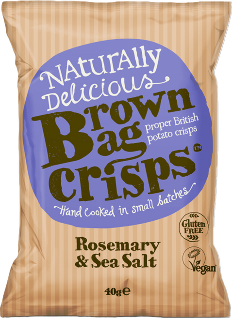 Brown Bag Proper British Crisps Rosemary Salt Crisps 40g