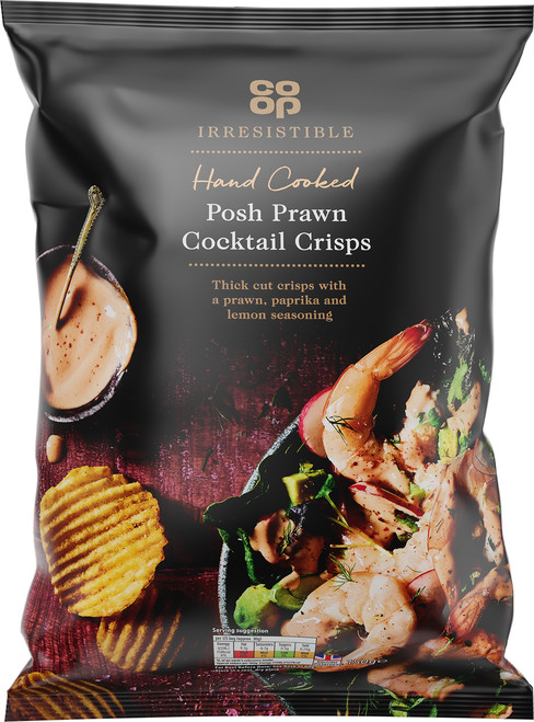Co-Op Irresistible Posh Prawn Cocktail Crisps Large Bag 150g