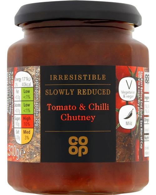 Co-Op Irresistible San Marzano Tomato & Chilli Chutney 310g
