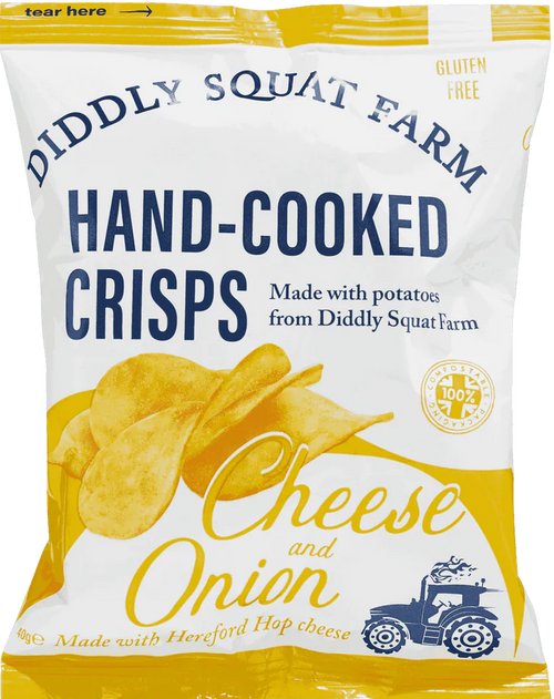 Diddly Squat Farm Cheese & Onion Crisps 40g