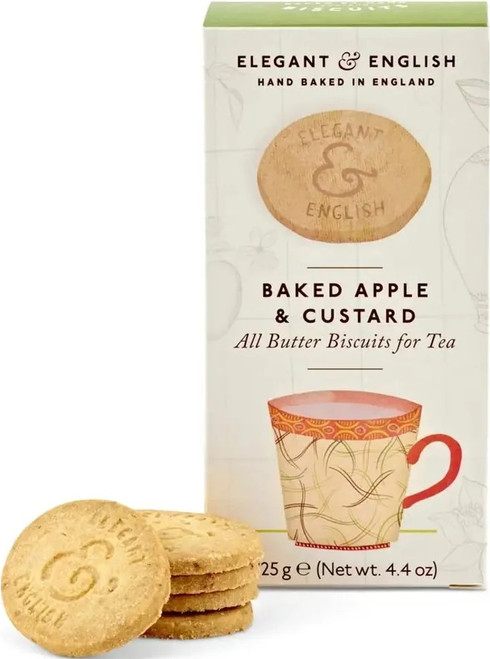 Elegant & English Baked Apple & Custard Biscuits 140g
