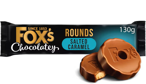 Foxs Chocolatey Rounds Salted Caramel 130g