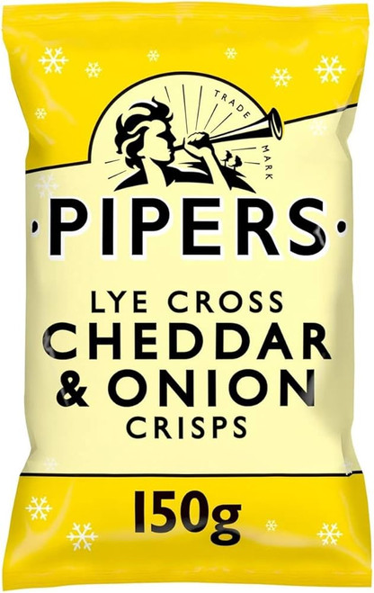 Pipers Cheddar & Onion Crisps Large Bag 150g
