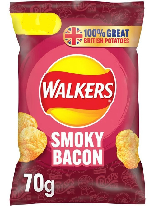 Walkers Smokey Bacon Large Bag 70g