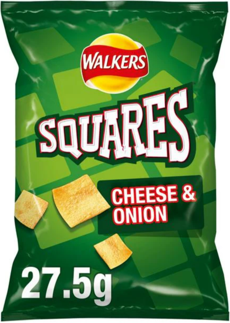Walkers Squares Cheese & Onion 27.5g