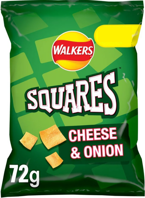 Walkers Squares Cheese & Onion 72g