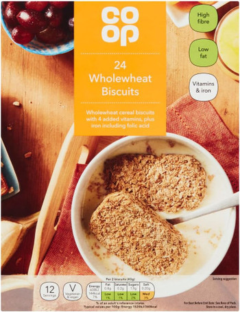 18 x Co-Op Wholewheat Breakfast Biscuits 24 Pack