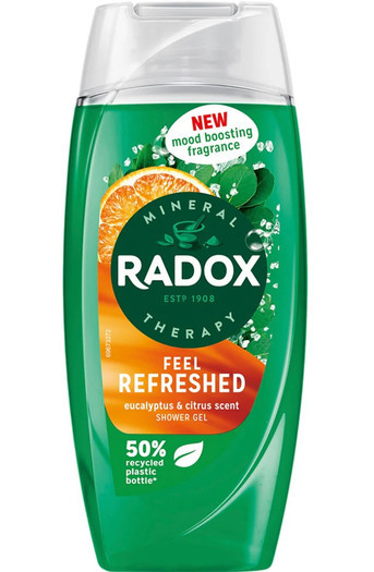 6 x Radox Shower Gel Feel Refreshed 225ml