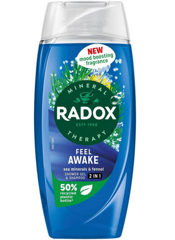 Radox Shower Gel 2 In 1 For Men Feel Awake 225ml x 6