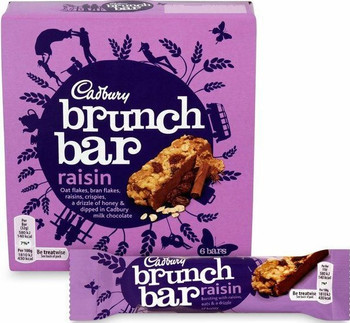 8 x Dairy Milk Brunch Raisin Bars 4 Pack