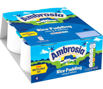 4 x Ambrosia Rice Pudding Pots 4 x 120g