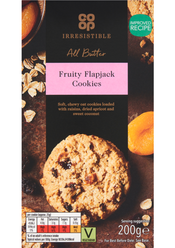Co-Op Irresistible Fruity Flapjack Cookies 200g x 6