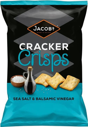 Jacobs Cracker Crisps Sea Salt & Balsamic Vinegar 150g x 10