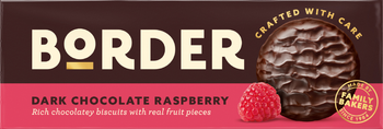14 x Border Dark Chocolate Raspberry Biscuits 150g