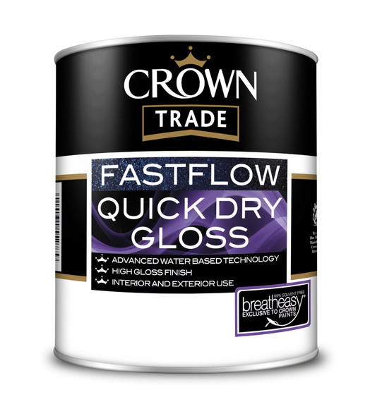 Crown Quick Dry Gloss Brilliant White 750ML 2.5L & 5L