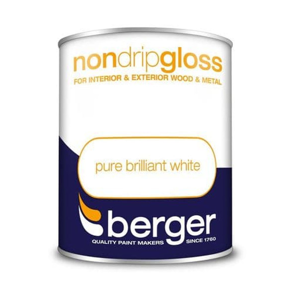 Berger Non Drip Gloss Brilliant White 750ml & 2.5L