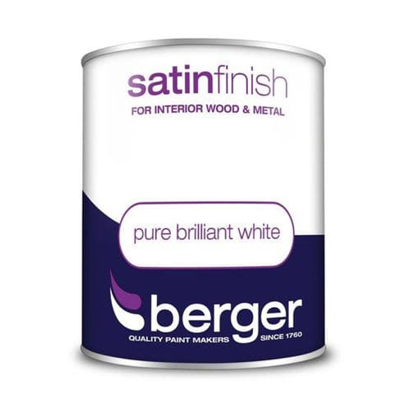 Berger Satin Sheen Brilliant White 750ml or 2.5L