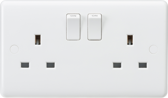 13A 2G Single Pole Switched Socket with Twin Earths