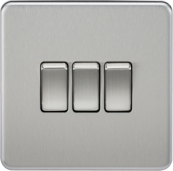 10AX 3G 2-way Switch - Brushed Chrome