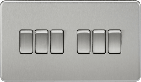 10AX 6G 2-way Switch - Brushed Chrome