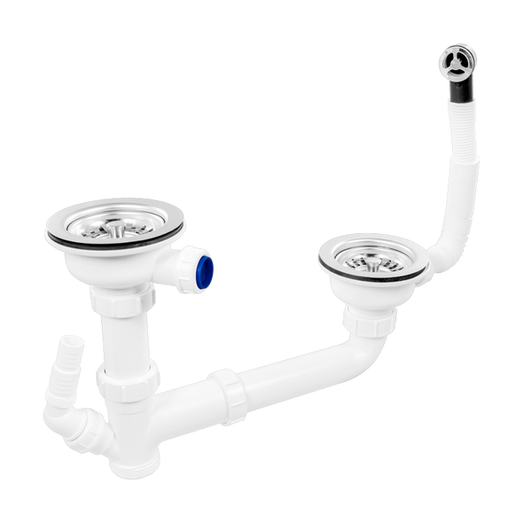 Sink Kit with 2 Basket Strainer Wastes (no Trap)

2 Basket Strainer Wastes included
For 1.5″ or 2″ Bowl Sinks
Universal Overflows
Adjustable Inlet
No Trap Included
SK2-BWS