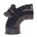 110mm 92.5° Double Socket Black Access Bend