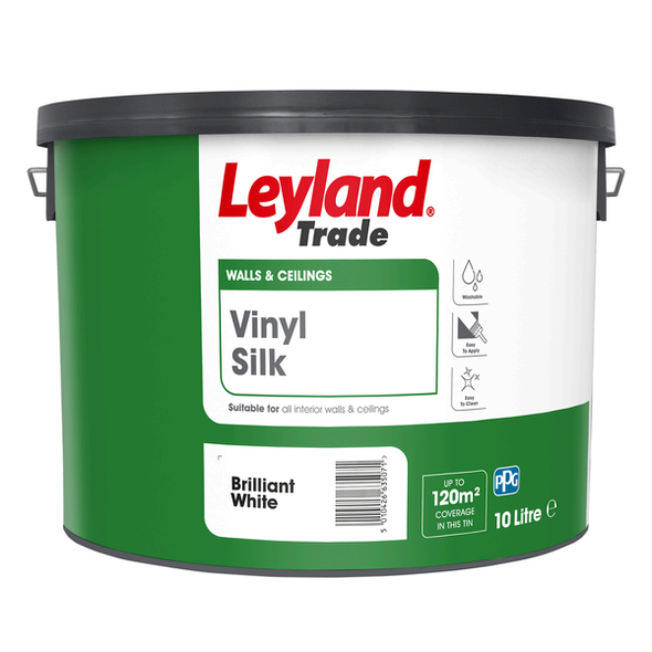 Leyland Vinyl Silk Brilliant White Available in 2.5L, 5L & 10L
