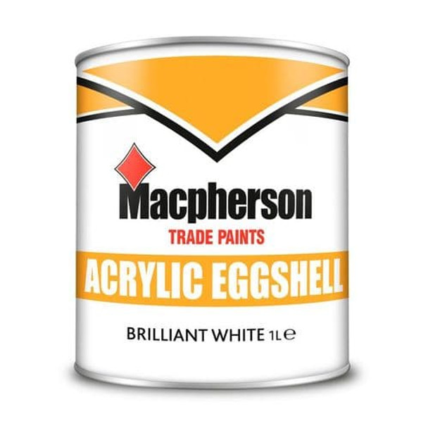 Macpherson Acrylic Eggshell Brilliant White 1l
