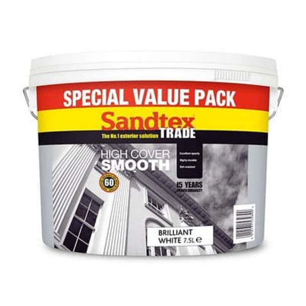 Sandtex Trade High Cover Smooth Brilliant White 7.5L