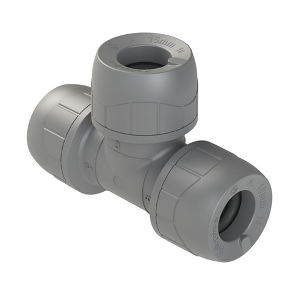 Polyplumb Equal Tee 15mm & 22mm