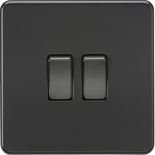10AX 2G 2-way Switch - Matt Black