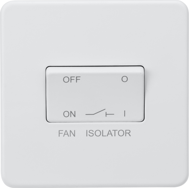 10A Fan Isolator Switch - Matt White