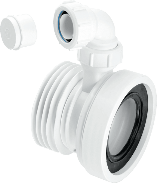 97-107mm Inlet x 4″/110mm Outlet Straight Rigid WC Connector with 1¼” Universal Vent Boss

Outlet fits 4″/110mm inside diameter of PVC-U and cast iron soil pipe
97-107mm Inlet suits all pan spigots
With 1¼” Universal Vent Boss
Supplied with blanking cap
Complies with BS 5627:1984 and DIN 1389:2015-12
Manufactured in Polypropylene
