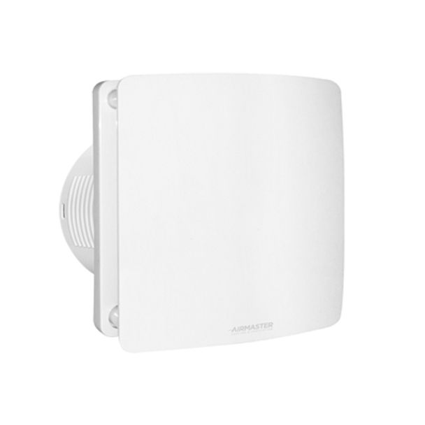 4" Decorative Extractor Fan with Timer & Humidistat Panel - White