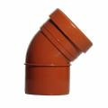 Push-Fit  Single Socket 45 Bend 110mm Terracotta