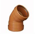 Push-Fit  Double Socket 45 Bend 110mm Terracotta