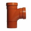 Push-Fit  Double Socket 90 Branch 110mm Terracotta