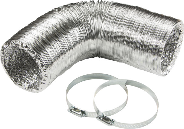 Approx. 3m of 4 inch/100mm expandable aluminium ducting
2 x 4 inch/100mm jubilee clips