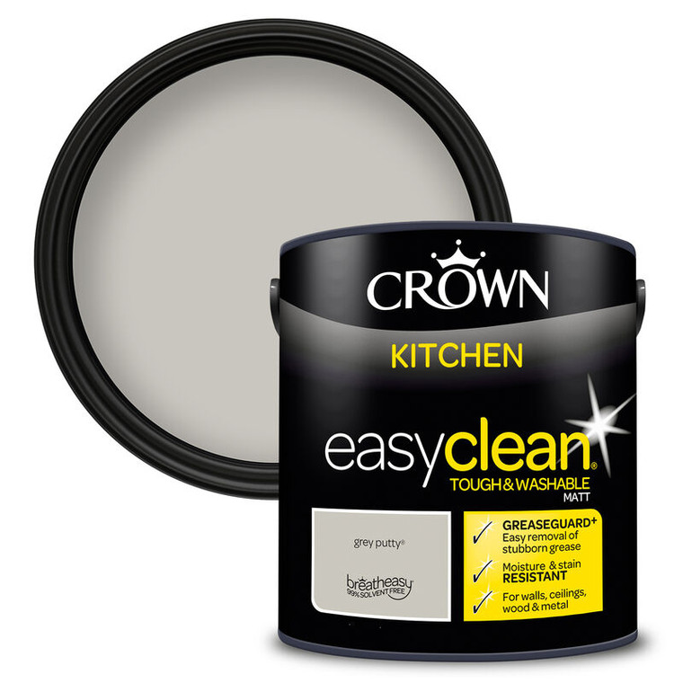 Crown easyclean® Kitchen Matt grey putty® - 2.5L