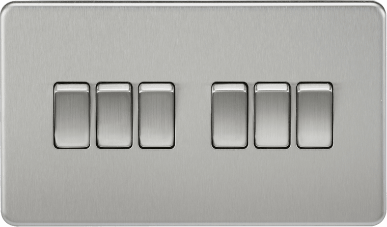 10AX 6G 2-way Switch - Brushed Chrome