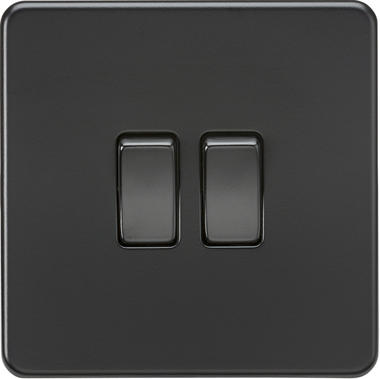 10AX 2G 2-way Switch - Matt Black